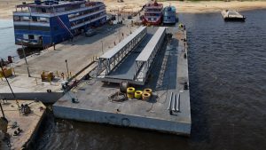 Porto de Tefé avança com chegada da última etapa da estrutura