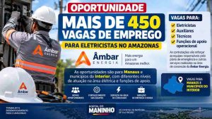 Empresa abre mais de 450 vagas de emprego para eletricistas no Amazonas