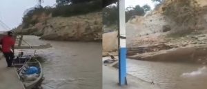 Forte temporal arrasta parte de porto e deixa embarcações à deriva em Amaturá